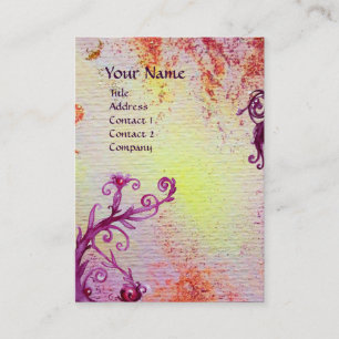 MAGIC BERRIES MONOGRAM white lila fuchsia Visitkort