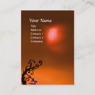 MAGIC BERRIES ORANGE AGATE GEM MONOGRAM VISITKORT