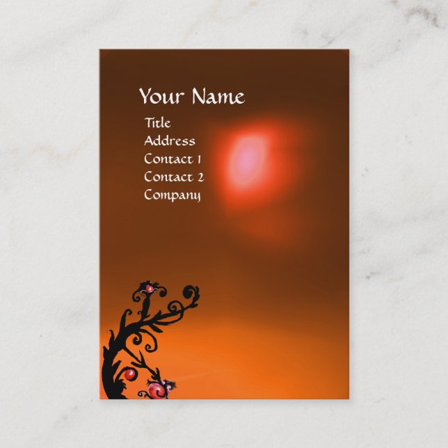 MAGIC BERRIES ORANGE AGATE GEM MONOGRAM VISITKORT (Framsida)