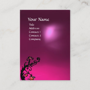 MAGIC BERRIES ROSA FUCHSIA AMETHYST GEM MONOGRAM VISITKORT