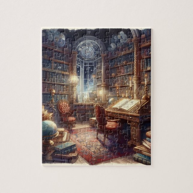 Magic Bibliotek Jigszle Puzzle Pussel (Vertikal)