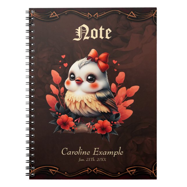 Magic Bird: Sång i Färg. Anteckningsbok (Framsidan)