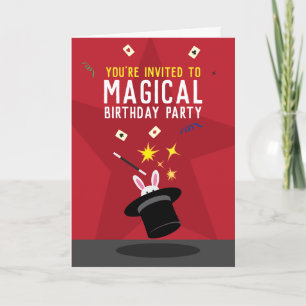 Magic Birthday Folded Investigation - Magic Top ha Inbjudan
