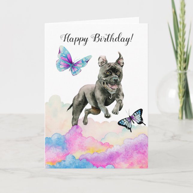 Magic Birthday Hund Watercolor Kort (Framsida)