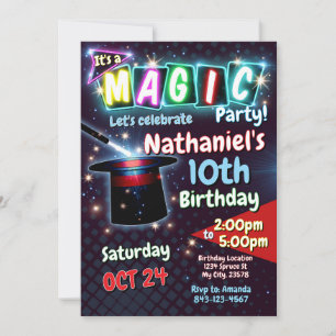 Magic Birthday-inbjudan Inbjudningar