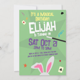 Magic Birthday-inbjudan - Presto! Magician Bunny Inbjudningar