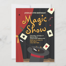 Magic Birthday Investigation - Magician Top hat Inbjudningar