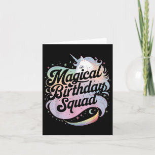 Magic Birthday Squad Unicorn Party Roligt Kort