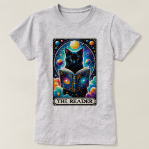 Magic Black Cat - Läsaren - Tarot Card T-Shirt