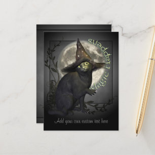 Magic Black Cat-vykort Vykort