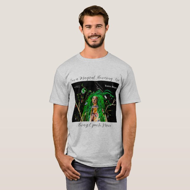 Magic Blommar Träd T-shirt (Hel framsida)