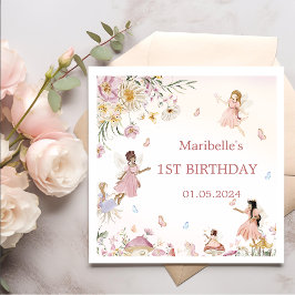 Magic Blommigt Fairy Birthday Napkins Pappersservett
