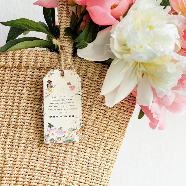 Magic Blommigt Fairy | Födelsedag Presentetikett (Skapare uppladdad)