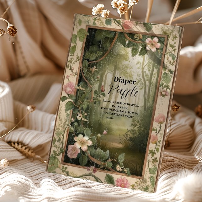 Magic Blommigt Forest Raffle Diapper Tilläggskort (Skapare uppladdad)