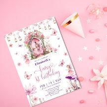 Magic Blommigt Garden Fairy 1st Birthday Party