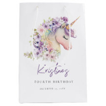 Magic Blommigt Unicorn Birthday Gift Bags