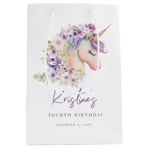 Magic Blommigt Unicorn Birthday Gift Bags
