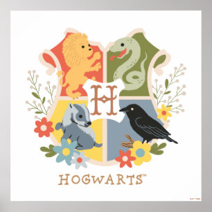 Magic Blooms HOGWARTS™-Vapensköld Poster