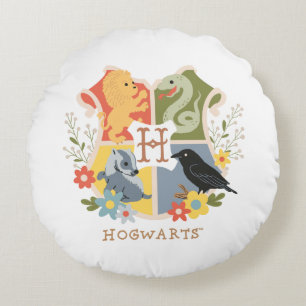 Magic Blooms HOGWARTS™-Vapensköld Rund Kudde