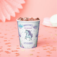 Magic Blue and Lila Unicorn Birthday