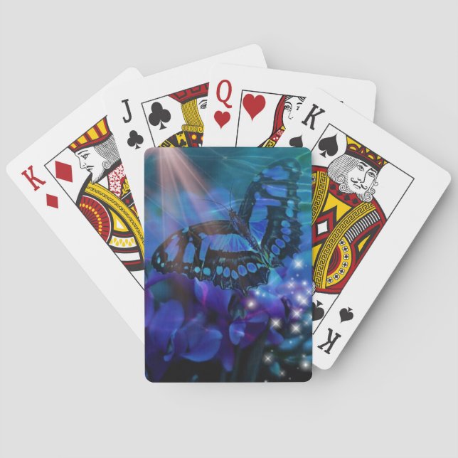Magic Blue Butterfly Casinokort (Baksidan)