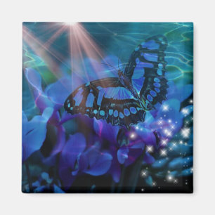 Magic Blue Butterfly Magnet
