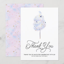 Magic Blue Cotton Candy och Glitter Tack Inbjudningar
