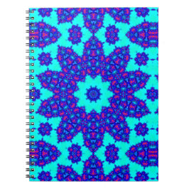 Magic Blue kaleidoscope blomstrad Anteckningsbok