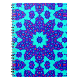 Magic Blue kaleidoscope blomstrad Anteckningsbok