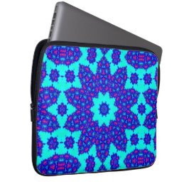 Magic Blue kaleidoscope blomstrad Laptop Fodral