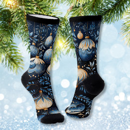 Magic Blue och Guld Winter Ornaments