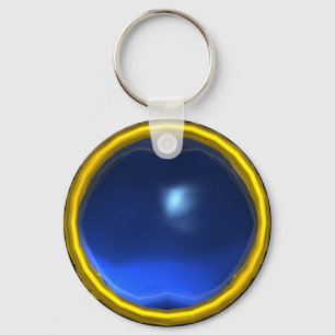 MAGIC BLUE SAPPHIRE GEM STONE NYCKELRING