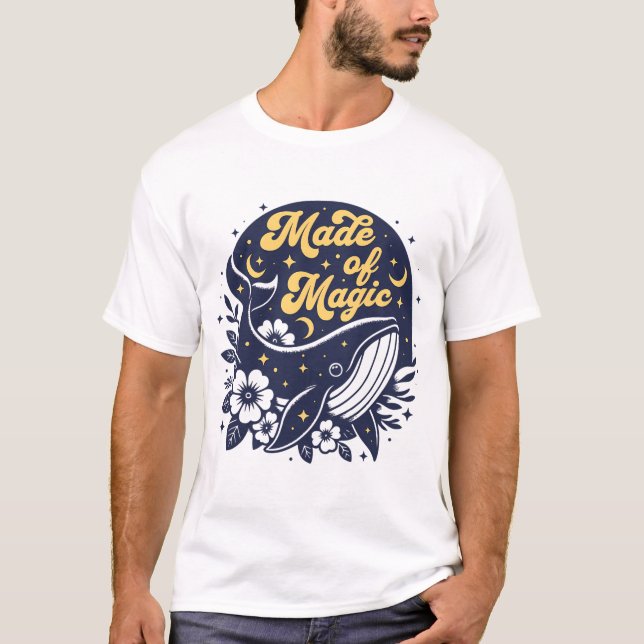 Magic - Boho Whale Blommigt Nature Summer Gi T Shirt (Framsida)