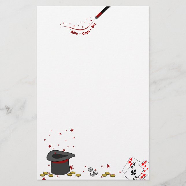Magic Bok Insert Abra-Cada-Bra Brevpapper (Framsida)