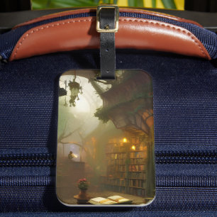 Magic Bookstore Fantasy Art Bagagebricka