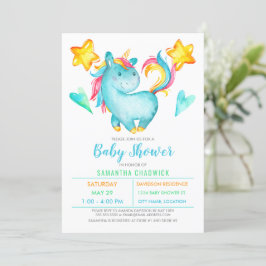 Magic Boys Unicorn Baby Shower Inbjudningar