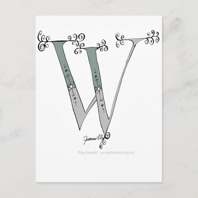 Magic Brev W från tony fernandes design Vykort (Framsida)