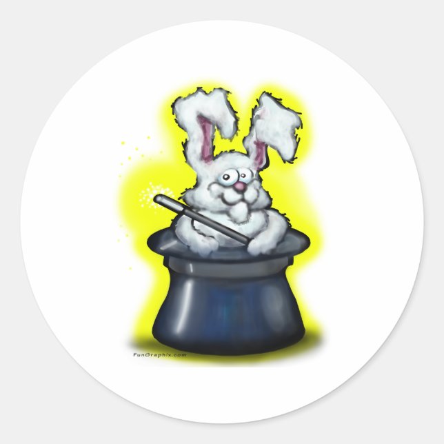 Magic Bunny Runt Klistermärke (Framsida)
