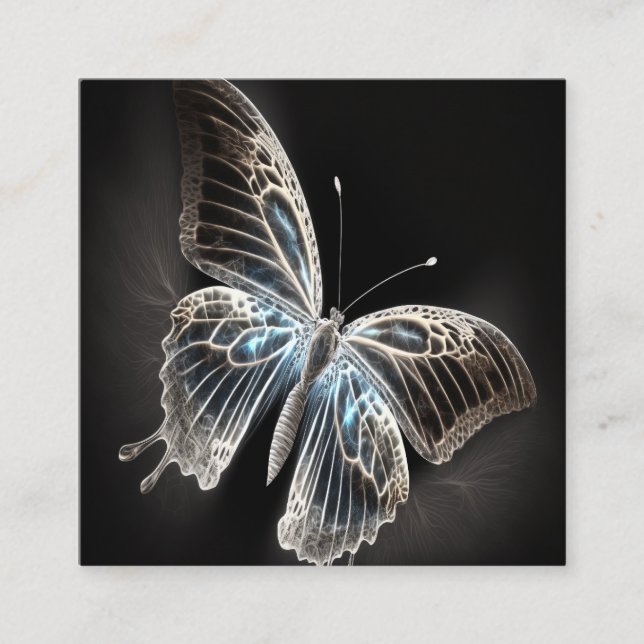 Magic Butterfly Fyrkantigt Visitkort (Framsida)