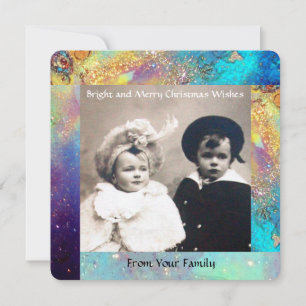 MAGIC BUTTERFLY PLANT GULD BLUE SPARKLES Jul Julkort