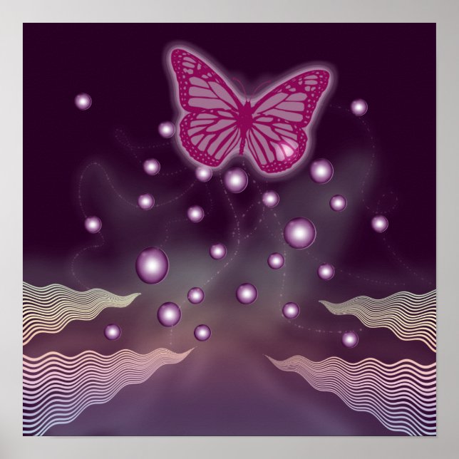Magic Butterfly Poster | Biljettkonst - stor (Framsidan)