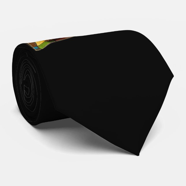 Magic Carpet Ride Tie (svart) Slips (Rullad)