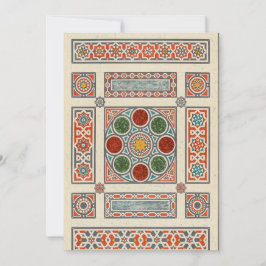 Magic Carpet Vintage Arabic Geometric Mönster Julkort