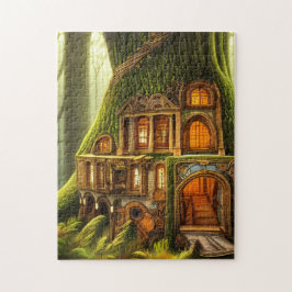 Magic Carved Treehouse Pussel
