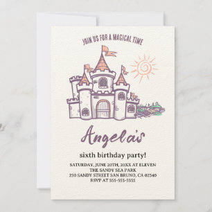 Magic Castle 6e Birthday bjudande Inbjudningar