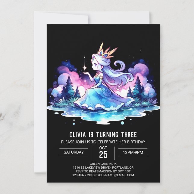 Magic Castle Princess Birthday Inbjudningar (Framsida)