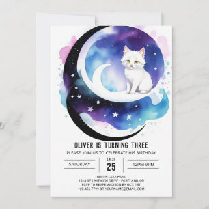 Magic Cat Printable Birthday Inbjudningar