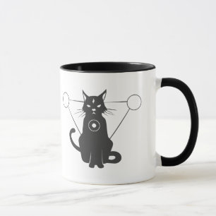 Magic cat silhouette - Välj bakgrund färg Mugg