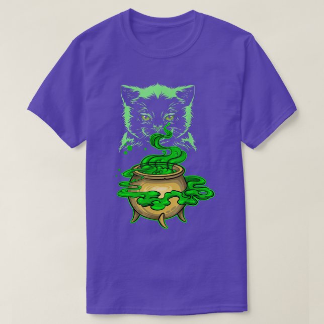 Magic Cat Witch Occult Alchemy Wicca Witchcraft  T Shirt (Design framsida)