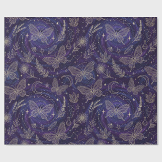 Magic Celestial Garden with Butterflies, Lavender Presentpapper